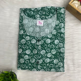 Full Open Cotton Nighty, Free Size, Short Sleeve Sleepwear in Softest Cotton Fabric (54″-56″ length